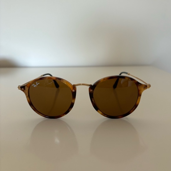 Ray Ban Round Fleck Sunglasses - Picture 3 of 6